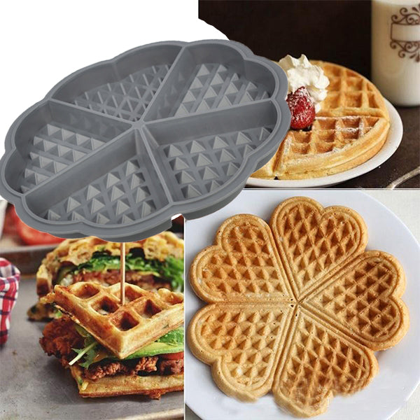 Forma pentru vafe in forma de inima, UBX®, silicon, 18x18x1.4 cm, gri Forma pentru vafe in forma de inima, UBX®, silicon, 18x18x1.4 cm, gri